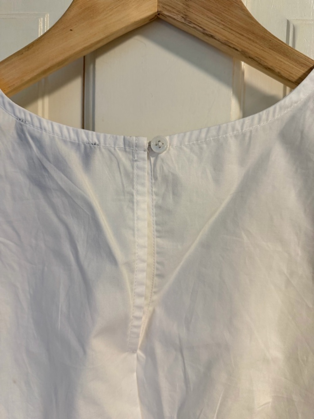 NWOT J Crew Hyacinth Top in Cotton Poplin White XS Smocked Waist 100% Cotton - Picture 7 of 8